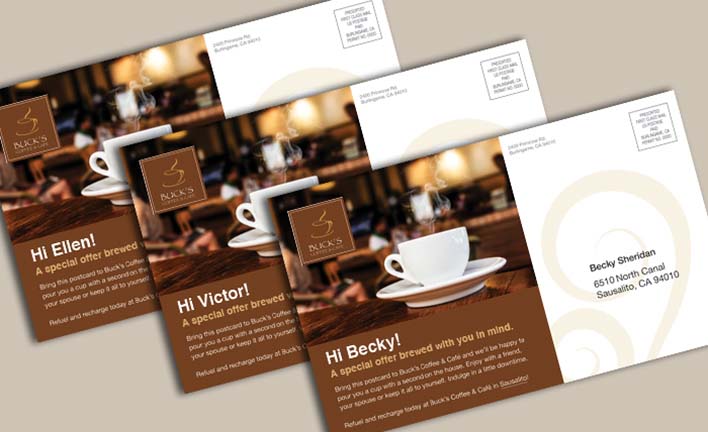 Mail merge or variable data printing softwares help to print per